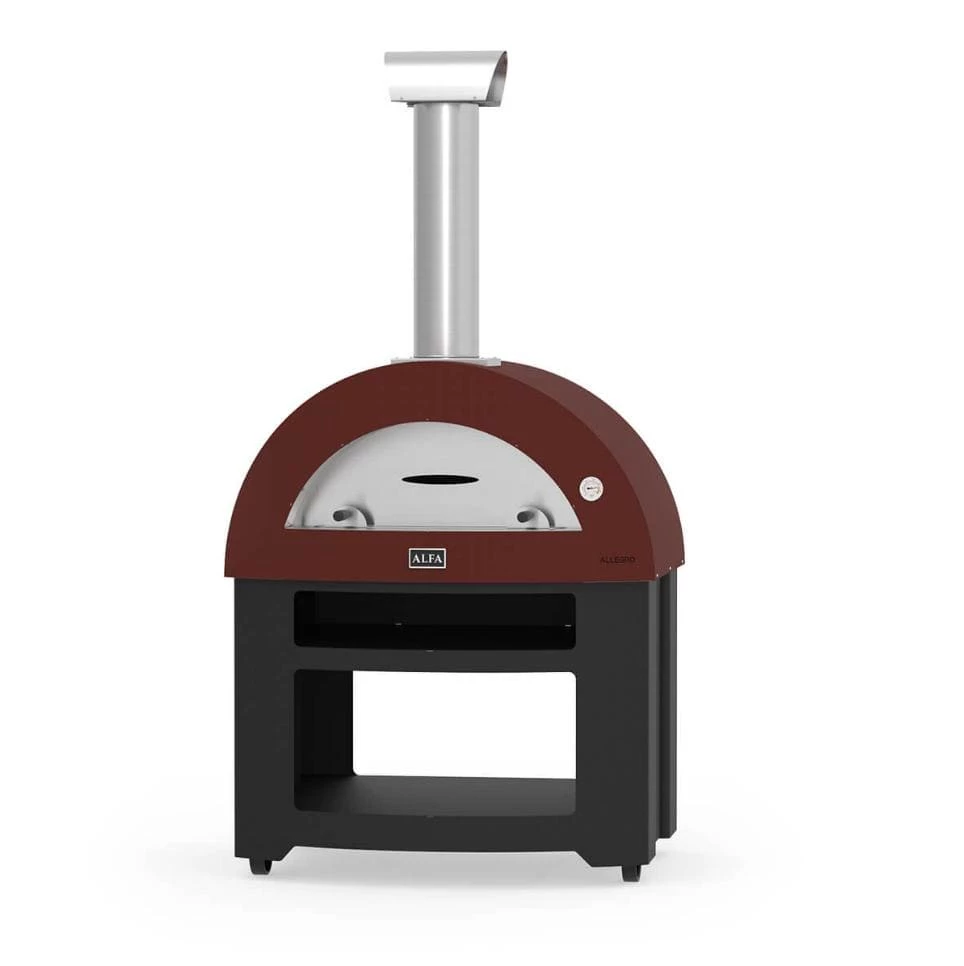 Alfa Forni Wood Fired Pizza Oven - Allegro W/ Base (Antique Red) BBQs & Smokers 1 Alfa Forni Wood Fired Pizza Oven - Allegro W/ Base (Antique Red) BBQs & Smokers