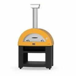 Alfa Forni Wood Fired Pizza Oven - Allegro W/ Base (Fire Yellow) BBQs & Smokers