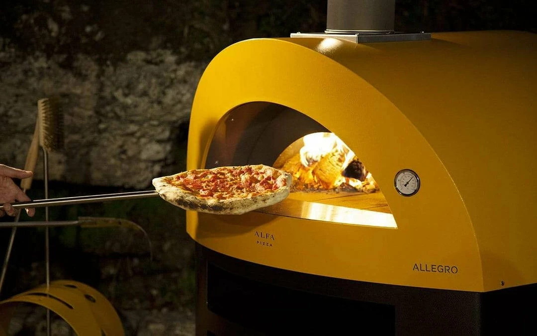 Alfa Forni Wood Fired Pizza Oven - Allegro W/ Base (Fire Yellow) BBQs & Smokers 3 Alfa Forni Wood Fired Pizza Oven - Allegro W/ Base (Fire Yellow) BBQs & Smokers