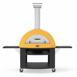 Alfa Forni Wood Fired Pizza Oven - Allegro W/ Base (Fire Yellow) BBQs & Smokers
