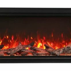 Amantii 100" Symmetry Extra Tall Clean Face Electric Fireplace Built-In Log & Glass W/ Surround 13 Amantii 100