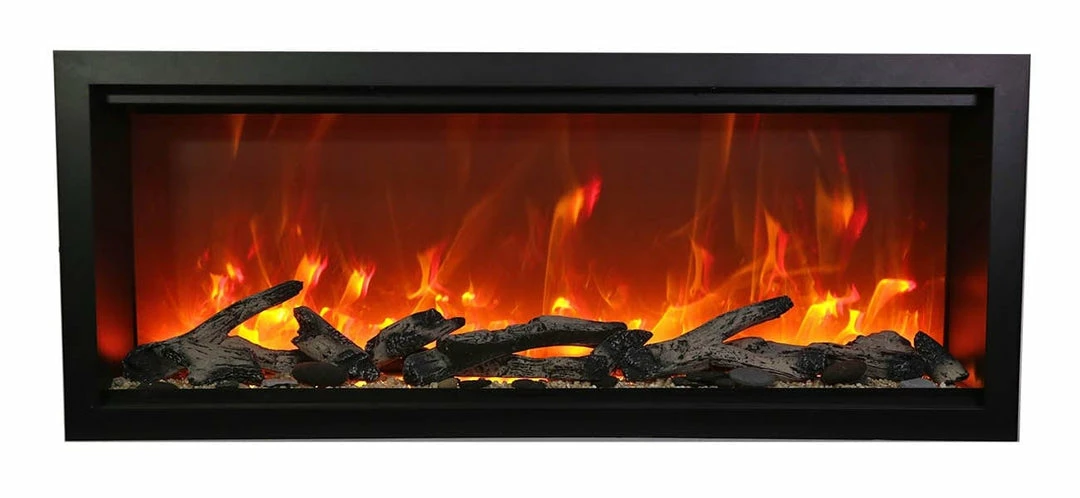 Amantii 100" Symmetry Extra Tall Clean Face Electric Fireplace Built-In Log & Glass W/ Surround 5 Amantii 100" Symmetry Extra Tall Clean Face Electric Fireplace Built-In Log & Glass W/ Surround