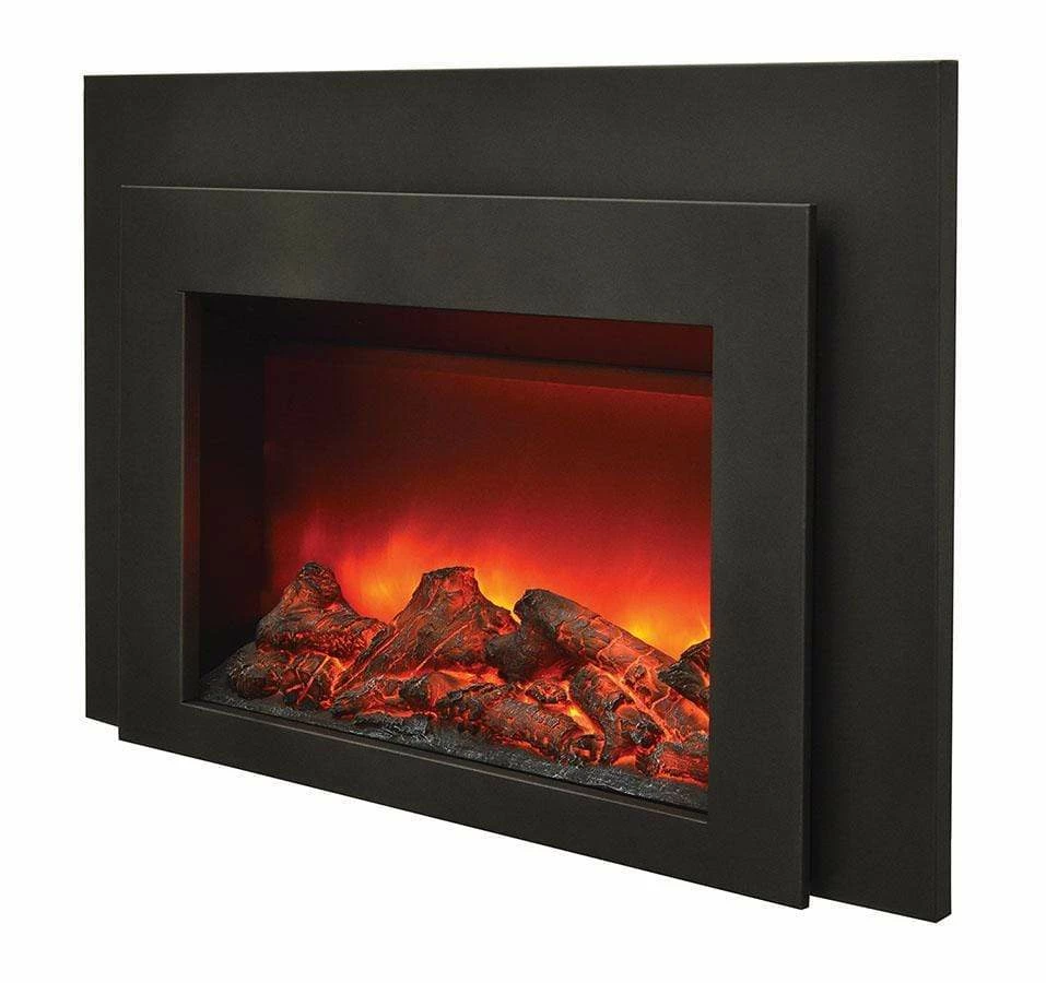 Fireplaces & Heaters Amantii 30" Electric Fireplace Insert With Black Steel Surround & Overlay 2 Fireplaces & Heaters Amantii 30" Electric Fireplace Insert With Black Steel Surround & Overlay