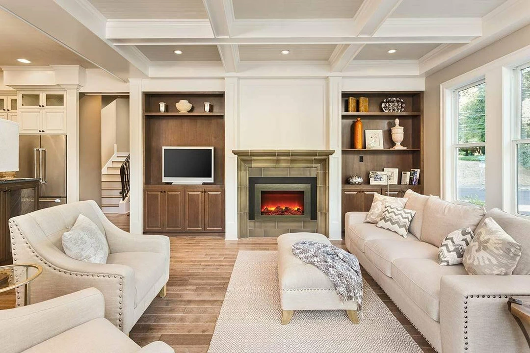 Fireplaces & Heaters Amantii 30" Electric Fireplace Insert With Black Steel Surround & Overlay 3 Fireplaces & Heaters Amantii 30" Electric Fireplace Insert With Black Steel Surround & Overlay