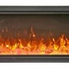 Amantii 34" Symmetry Extra Tall Clean Face Electric Fireplace Built-In Log & Glass W/ Surround