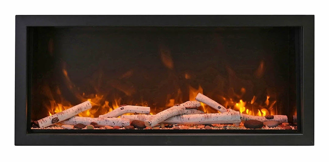 Amantii 42" Symmetry Extra Tall Clean Face Electric Fireplace Built-In Log & Glass W/ Surround 3 Amantii 42" Symmetry Extra Tall Clean Face Electric Fireplace Built-In Log & Glass W/ Surround