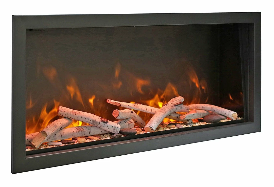 Amantii 42" Symmetry Extra Tall Clean Face Electric Fireplace Built-In Log & Glass W/ Surround 6 Amantii 42" Symmetry Extra Tall Clean Face Electric Fireplace Built-In Log & Glass W/ Surround