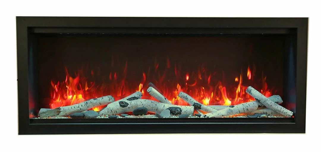 Amantii 42" Symmetry Extra Tall Clean Face Electric Fireplace Built-In Log & Glass W/ Surround 5 Amantii 42" Symmetry Extra Tall Clean Face Electric Fireplace Built-In Log & Glass W/ Surround