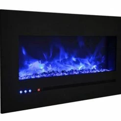 Amantii 48" Wall/Flush-Mount Linear Electric Fireplace W/ Steel Surround