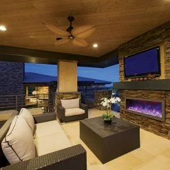 Fireplaces & Heaters Amantii 50" Panorama Slim Indoor / Outdoor Built-in Electric Fireplace 7 Fireplaces & Heaters Amantii 50