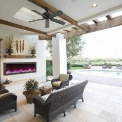 Fireplaces & Heaters Amantii 50" Panorama Slim Indoor / Outdoor Built-in Electric Fireplace 6 Fireplaces & Heaters Amantii 50