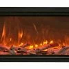 Amantii 50" Symmetry Extra Tall Clean Face Electric Fireplace Built-In Log & Glass W/ Surround