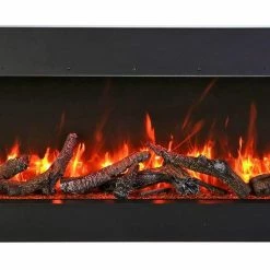Amantii 50" Tru-View Slim 3-sided Indoor / Outdoor Electric Fireplace Fireplaces & Heaters