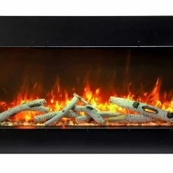 Amantii 60" Tru-View Slim 3-sided Indoor / Outdoor Electric Fireplace