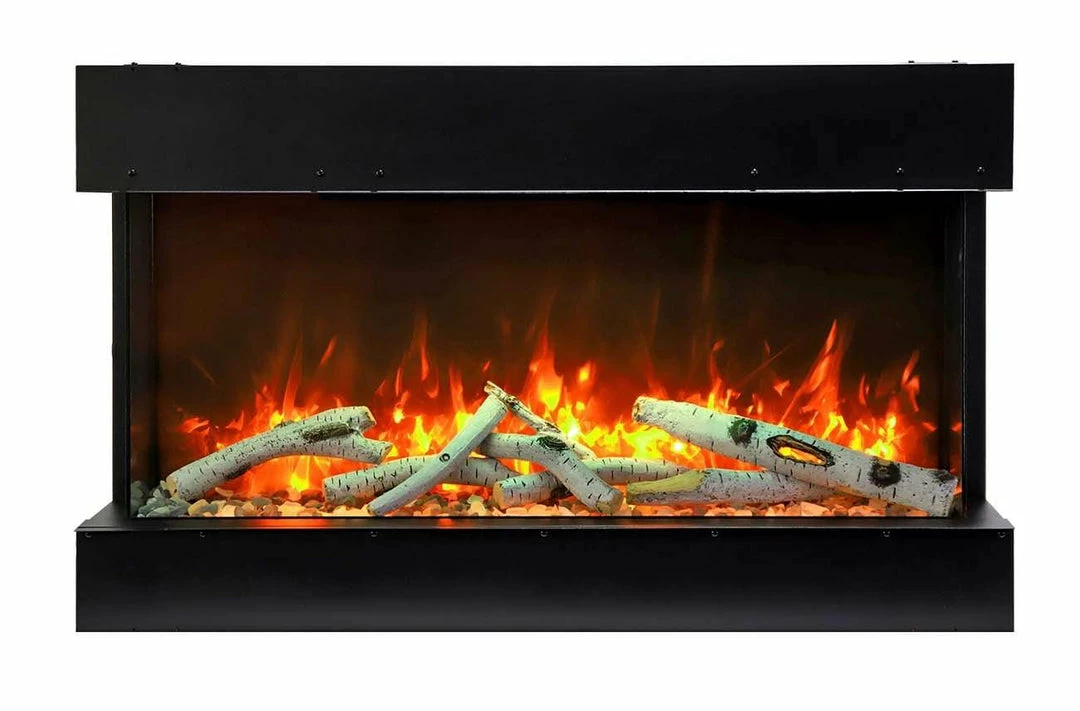 Amantii 60" Tru-View Slim 3-sided Indoor / Outdoor Electric Fireplace 2 Amantii 60" Tru-View Slim 3-sided Indoor / Outdoor Electric Fireplace