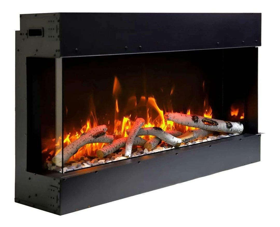 Amantii 60" Tru-View Slim 3-sided Indoor / Outdoor Electric Fireplace 3 Amantii 60" Tru-View Slim 3-sided Indoor / Outdoor Electric Fireplace