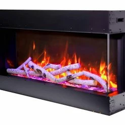 Amantii 60" Tru-View Slim 3-sided Indoor / Outdoor Electric Fireplace 9 Amantii 60