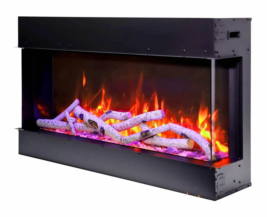 Amantii 60" Tru-View Slim 3-sided Indoor / Outdoor Electric Fireplace 4 Amantii 60" Tru-View Slim 3-sided Indoor / Outdoor Electric Fireplace