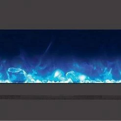 Fireplaces & Heaters Amantii 60" Wall/Flush-Mount Linear Electric Fireplace W/ Steel Surround
