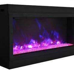 Amantii 72" Panorama Deep Extra Tall Indoor / Outdoor Built-in Electric Fireplace Fireplaces & Heaters 19 Amantii 72