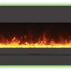 Amantii 72" Wall/Flush-Mount Linear Electric Fireplace W/ Steel Surround