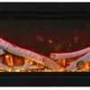 Amantii 74" Symmetry Clean Face Electric Fireplace Built-In Log & Glass W/ Surround Fireplaces & Heaters