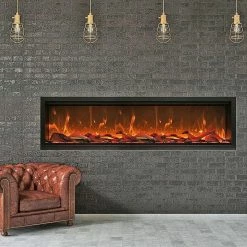 Amantii 74" Symmetry Extra Tall Electric Fireplace Fireplaces & Heaters
