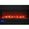 Amantii 88" Wall/Flush-Mount Linear Electric Fireplace W/ Steel Surround
