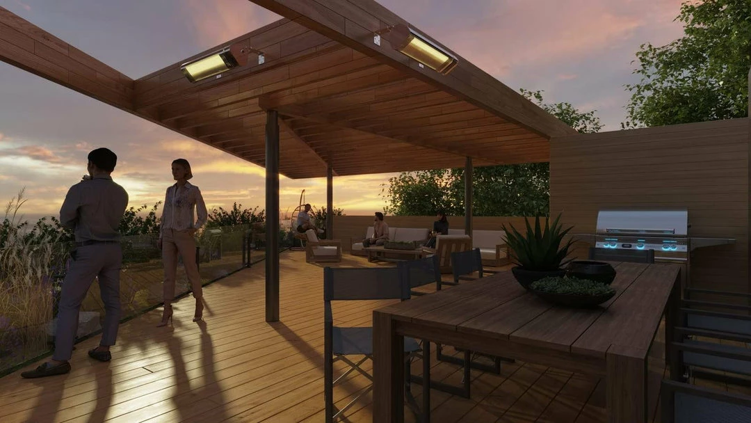 Aura Carbon Outdoor Patio Heater 120v (1,500w) Black Fireplaces & Heaters 2 Aura Carbon Outdoor Patio Heater 120v (1,500w) Black Fireplaces & Heaters