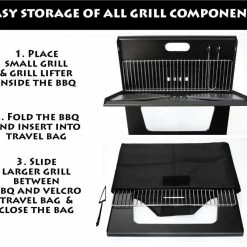 BBQ Croc Easy Grill - Premium Foldable Charcoal Barbecue 10 BBQ Croc Easy Grill - Premium Foldable Charcoal Barbecue