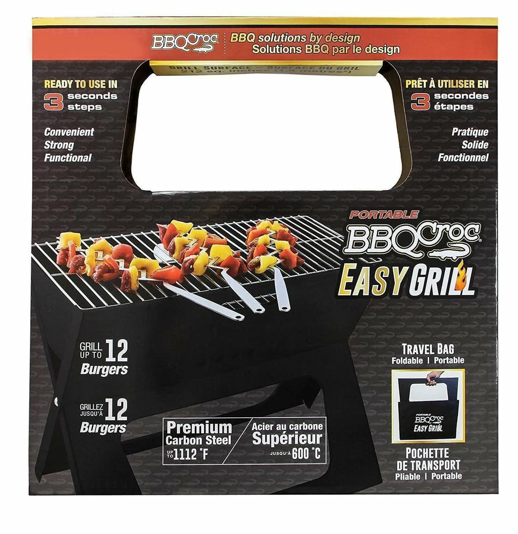 BBQ Croc Easy Grill - Premium Foldable Charcoal Barbecue 6 BBQ Croc Easy Grill - Premium Foldable Charcoal Barbecue