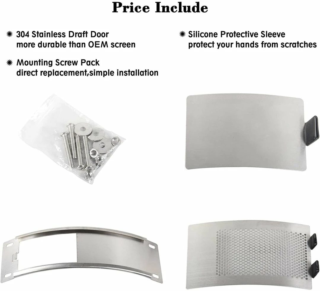 Big Green Egg BGE Draft Door Replacement Kit 2XL-XL For EGG's 2019 Or Older 122889 2 Big Green Egg BGE Draft Door Replacement Kit 2XL-XL For EGG's 2019 Or Older 122889