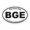 Big Green Egg BGE Oval Magnet Black/White Euro Style 5" 112897 BBQ Accessories