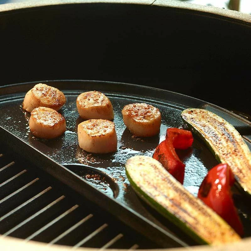 BBQ Accessories Big Green Egg - Half-Moon Cast Iron Plancha Griddles 4 BBQ Accessories Big Green Egg - Half-Moon Cast Iron Plancha Griddles