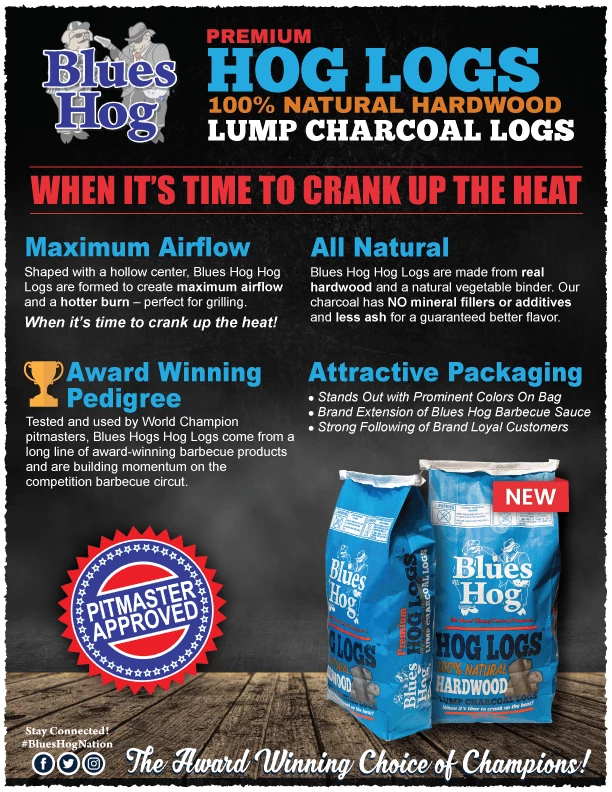 BBQ Accessories Blues Hog Lump Charcoal - Hog Logs 11 BBQ Accessories Blues Hog Lump Charcoal - Hog Logs