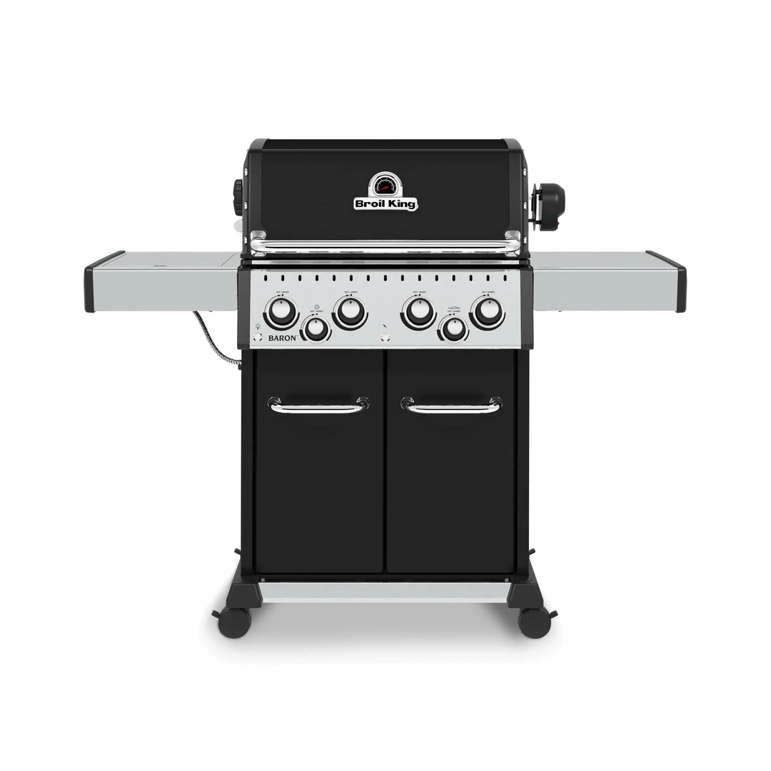 Broil King BARON 490 PRO BBQ With Side Burner, Rear Rotisserie Burner & Rotisserie Kit 1 Broil King BARON 490 PRO BBQ With Side Burner, Rear Rotisserie Burner & Rotisserie Kit
