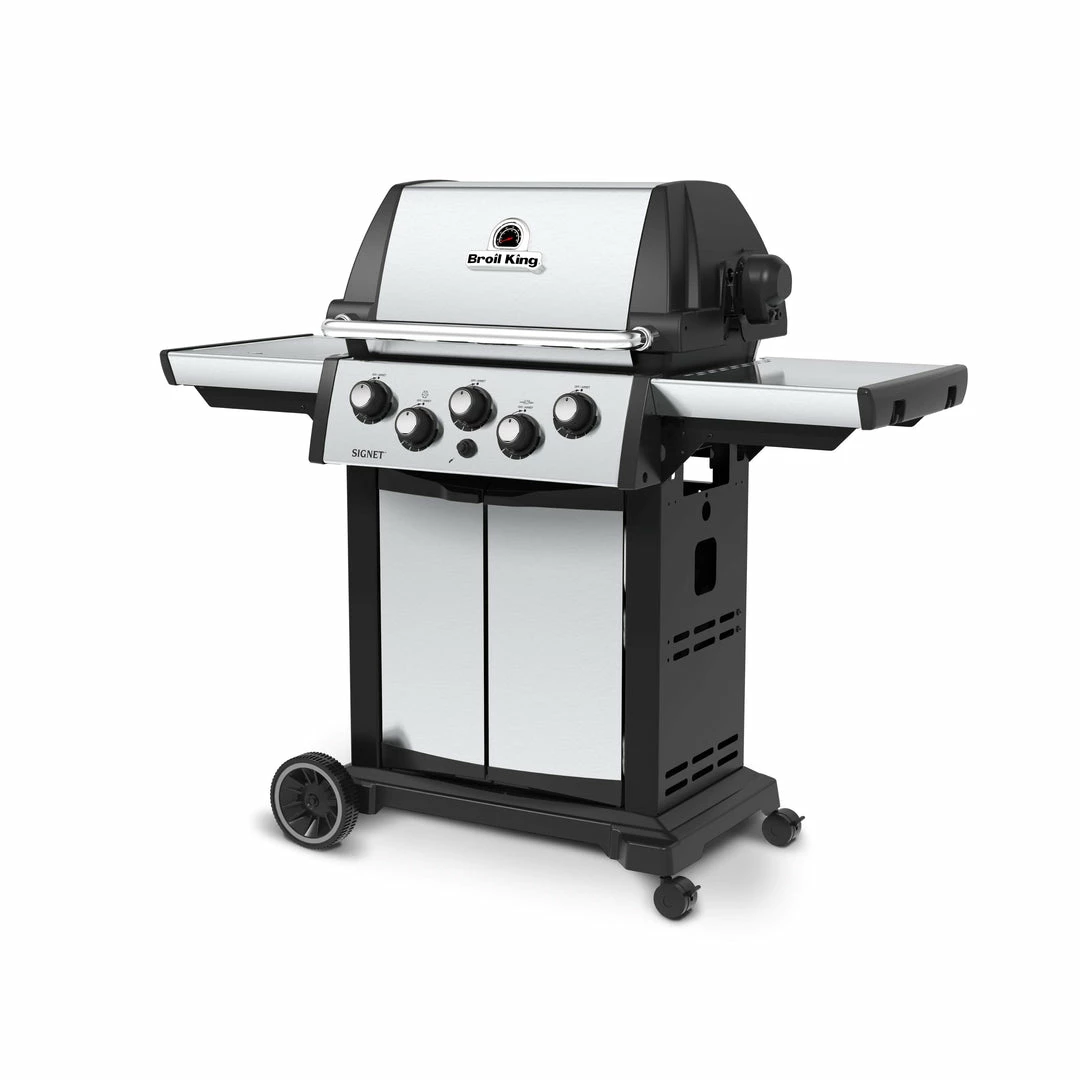 BBQs & Smokers Broil King SIGNET 390 BBQ With Side Burner, Rear Rotisserie Burner & Rotisserie Kit 8 BBQs & Smokers Broil King SIGNET 390 BBQ With Side Burner, Rear Rotisserie Burner & Rotisserie Kit
