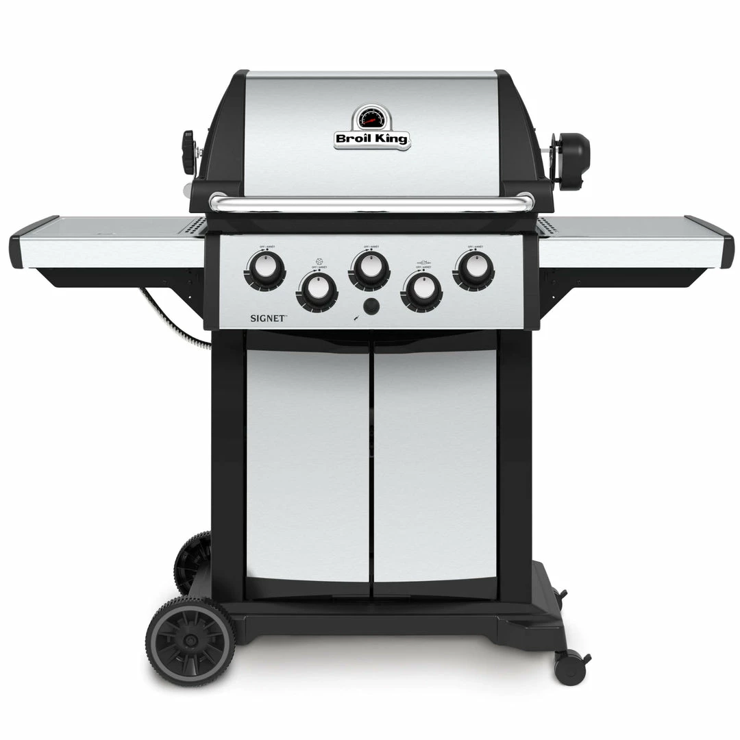 BBQs & Smokers Broil King SIGNET 390 BBQ With Side Burner, Rear Rotisserie Burner & Rotisserie Kit 1 BBQs & Smokers Broil King SIGNET 390 BBQ With Side Burner, Rear Rotisserie Burner & Rotisserie Kit
