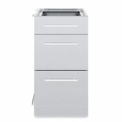 Outdoor Kitchen Cabinets & Storage Broil King Stainless Steel 3 Drawer Cabinet Outdoor Kitchen System