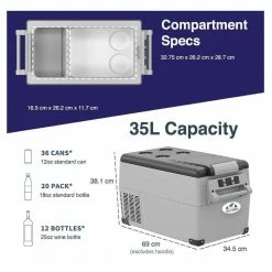 Chilly Moose Portable Fridge-Freezer (35L)