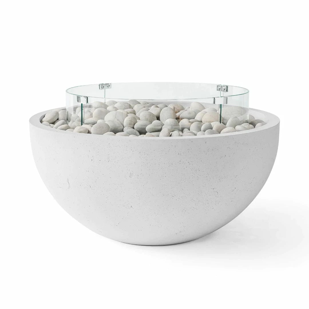 Dekko Concrete Fire Pit Glass Serenade Wind Guards SERENWINDGUARD BBQ Accessories 1 Dekko Concrete Fire Pit Glass Serenade Wind Guards SERENWINDGUARD BBQ Accessories