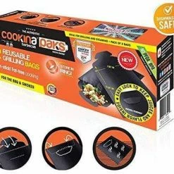 BBQ Accessories Cookina Set Of 2 Reusable Grilling Bags K660125