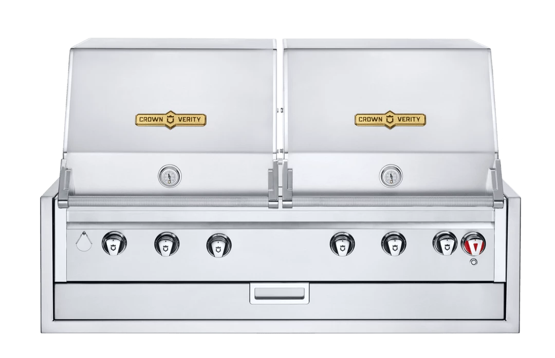 BBQs & Smokers Crown Verity IBI482RD - 48" Infinite Series Built-In Dual Dome Grill 2 BBQs & Smokers Crown Verity IBI482RD - 48" Infinite Series Built-In Dual Dome Grill