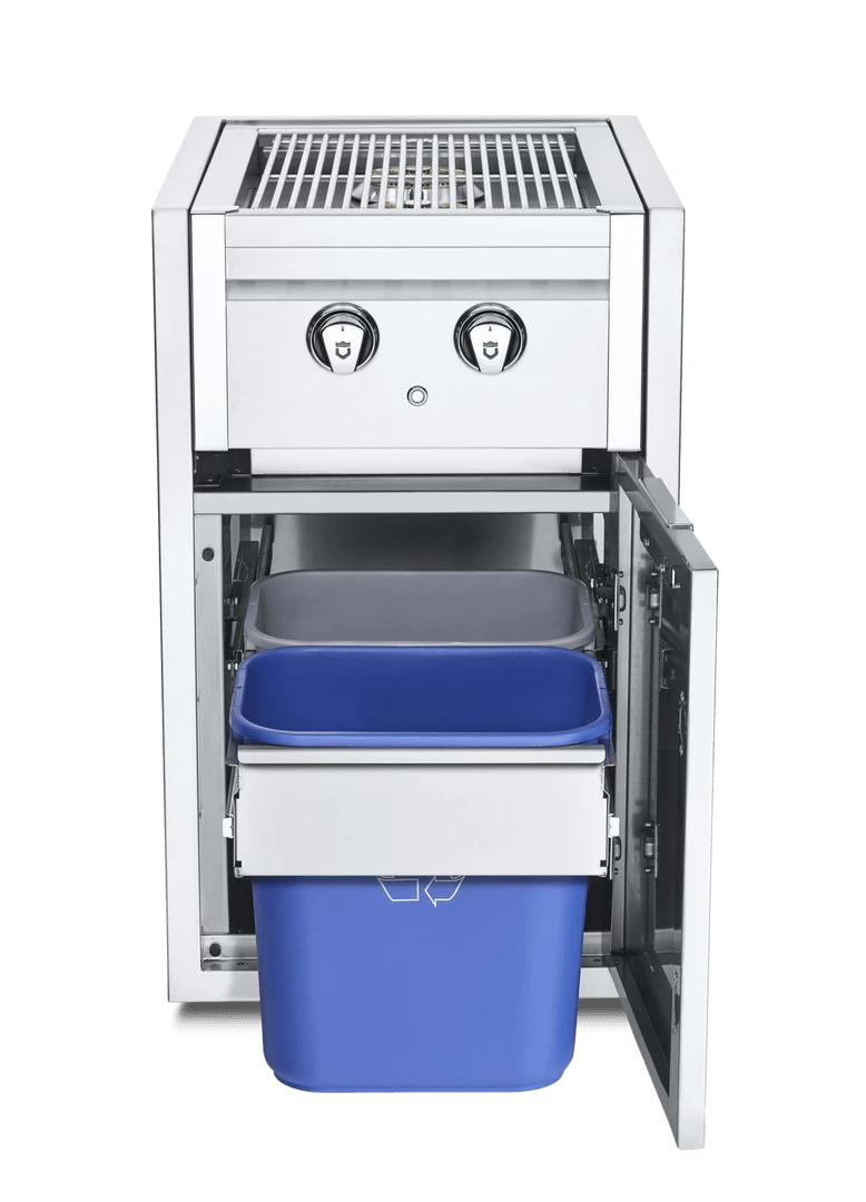 Side Burners Crown Verity IBISC-SBNG-GH - Infinite Series Small Cabinet With Built-In Dual Side Burner & Garbage Holder 1 Side Burners Crown Verity IBISC-SBNG-GH - Infinite Series Small Cabinet With Built-In Dual Side Burner & Garbage Holder