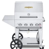 Crown Verity Premium Mobile Grill - Charbroiler 30" W/ Roll Dome & Removable End Shelf