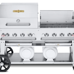 BBQs & Smokers Crown Verity Premium Mobile Grill - Club Series 60" W/ Roll Dome & Windguard