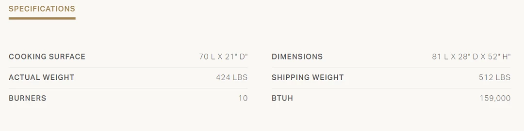 Crown Verity Premium Mobile Grill - Club Series 72" 5 Crown Verity Premium Mobile Grill - Club Series 72"