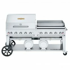 BBQs & Smokers Crown Verity Premium Mobile Grill - Club Series 72" W/ Roll Dome & Griddle