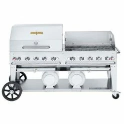 BBQs & Smokers Crown Verity Premium Mobile Grill - Club Series 72" W/ Roll Dome & Windguard