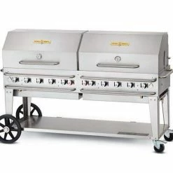 Crown Verity Premium Mobile Grill - Club Series 72" W/ Roll Domes